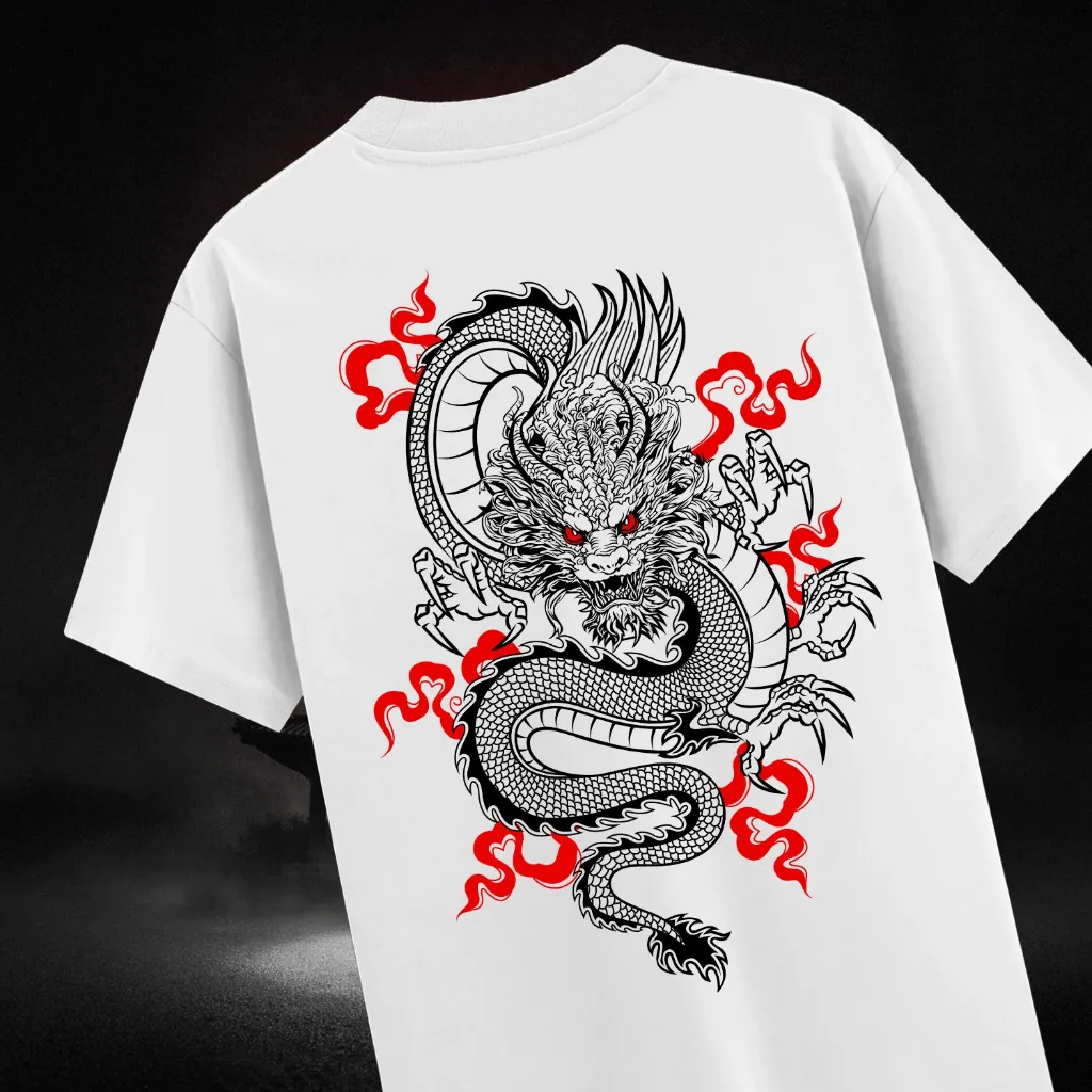 Zycoz Fire born Dragon Oversized T-Shirt – 260 GSM