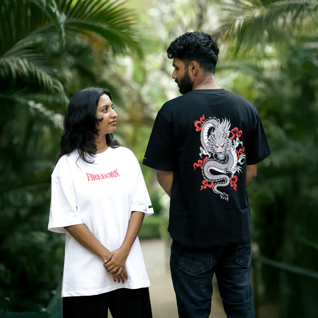 Zycoz Fire born Dragon Oversized T-Shirt – 260 GSM